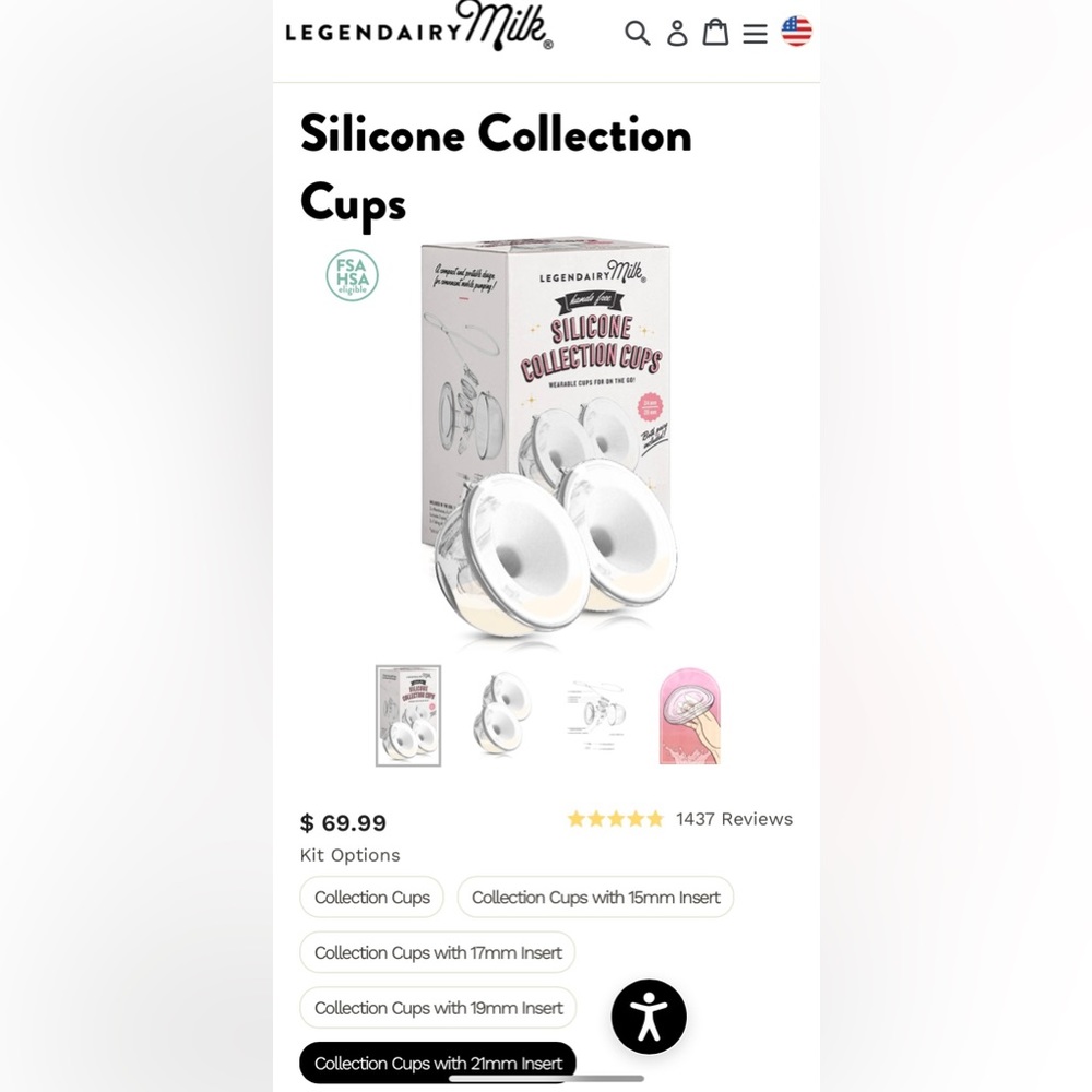 Legendairy Milk Silicone Collection Cups for Breastfeeding